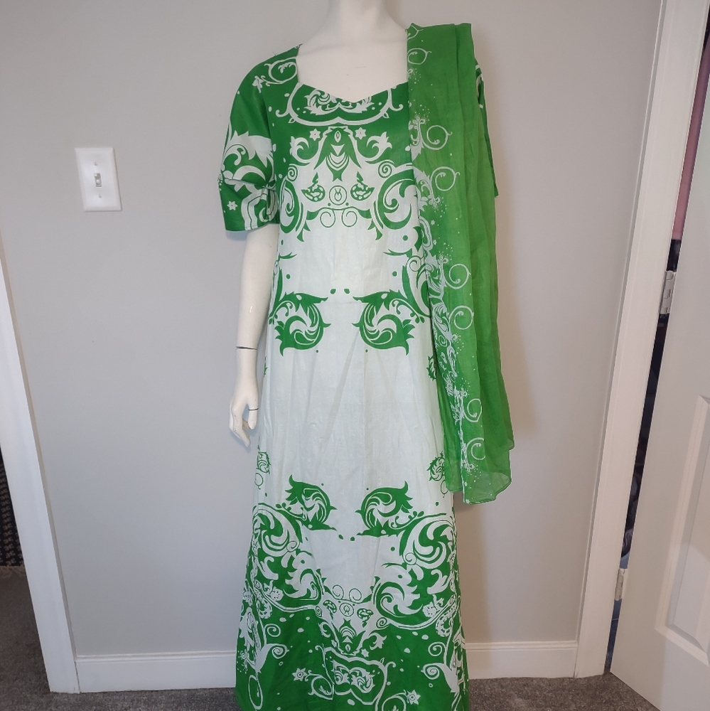African print maxi dress